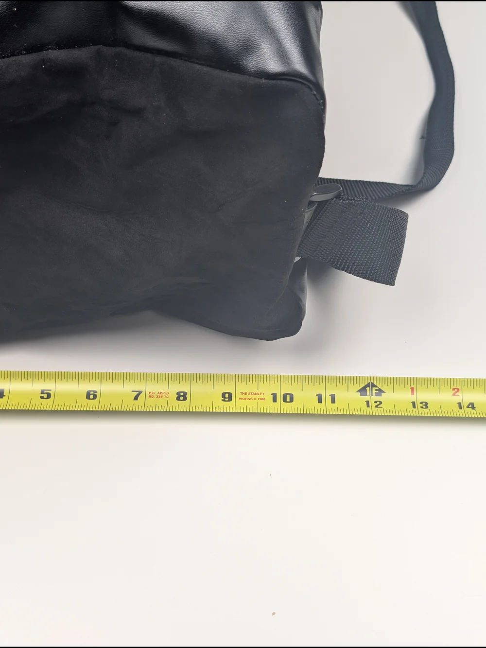Calvin Klein Fragrances Black Faux Leather Duffle Weekender Gym Travel Bag